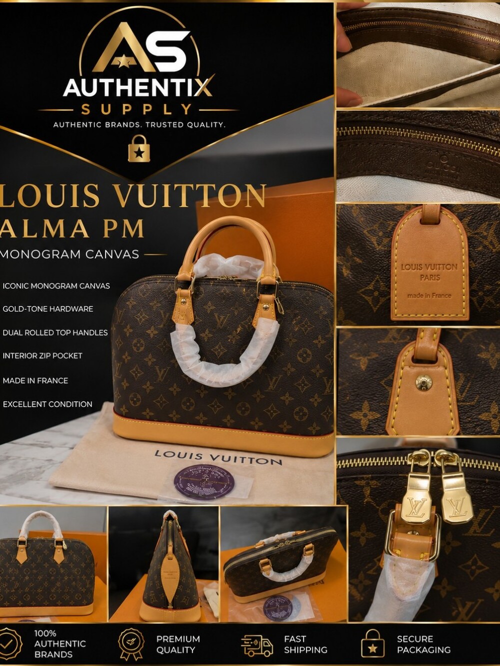 Louis Vuitton Brown Monogram Alma BB Handbag